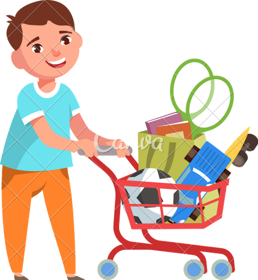 Toy Clipart Shopping Cart - Shopping Toys Clip Art (507x550)