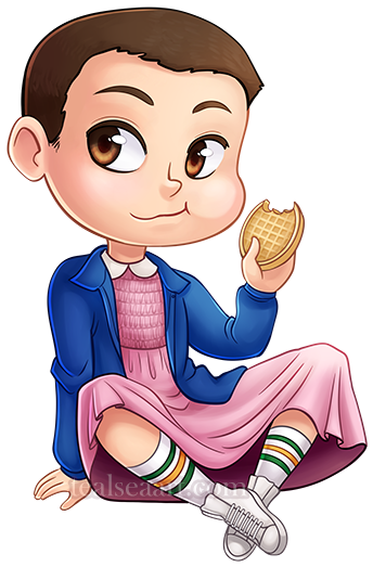 Eleven Drawing Fan Art Chibi - Eleven (500x608)