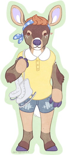 Deer Anthro - Cartoon (258x536)