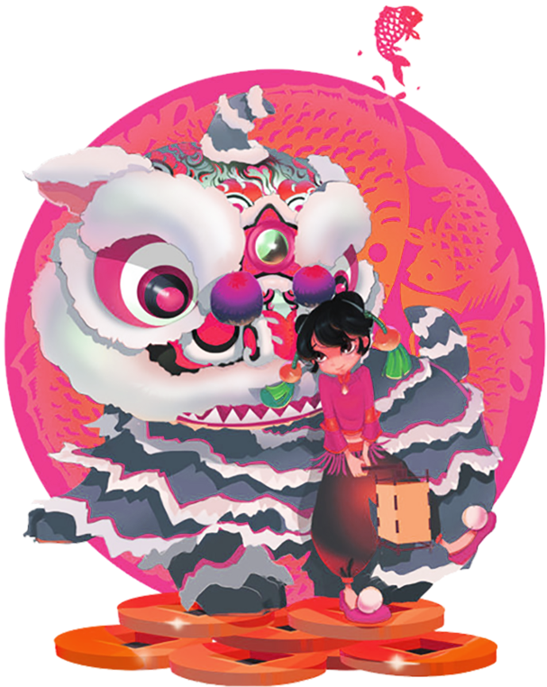 Chinese New Year Lion Dance Lantern Festival - Chinese New Year Lion Dance Lantern Festival (798x800)