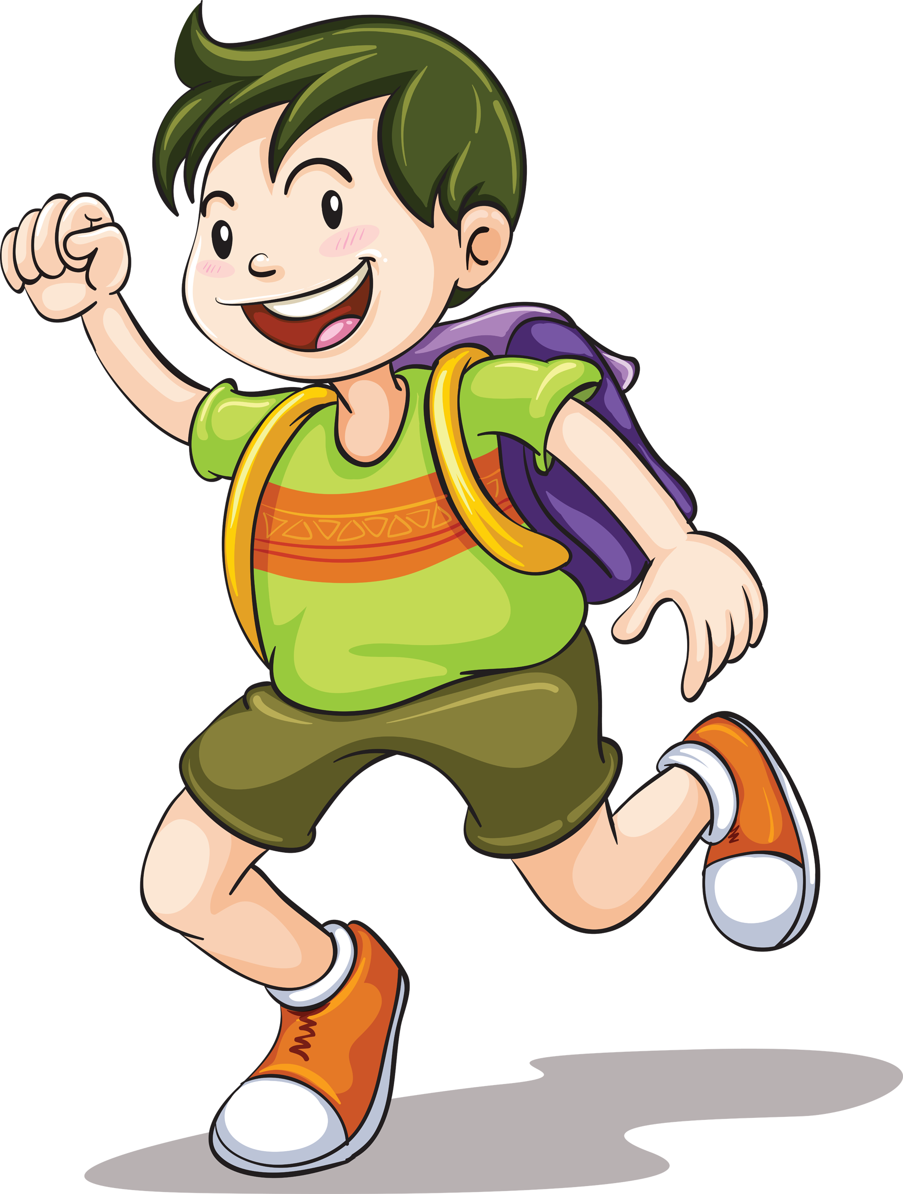 Drawing Clip Art - Boy With School Bag Clipart (1815x2400)