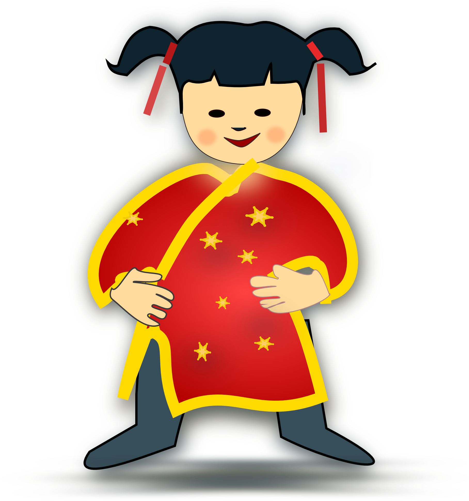 Chinese New Year Png Images Transparent Free Download - Chinese Girl Clipart (1979x1979)