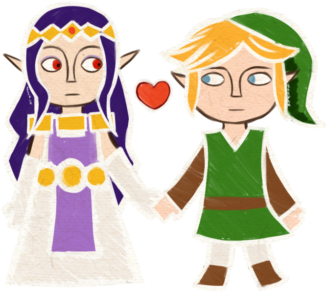 Link And Hilda Drawing By Zeepla - Hilda X Link (800x676)