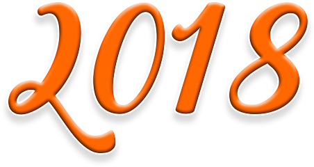 New Year 2018 Hd Greeting Cards With Orange Colour - Happy New Year 2018 Images Png (530x303)