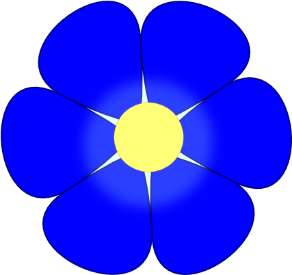 Blue Hibiscus Png - 60's Flower Power Clipart (600x401)