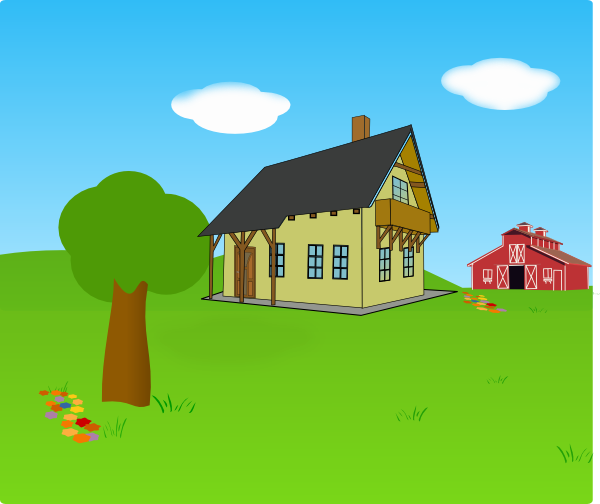 House Clipart Yard - Yard Clipart (600x504)