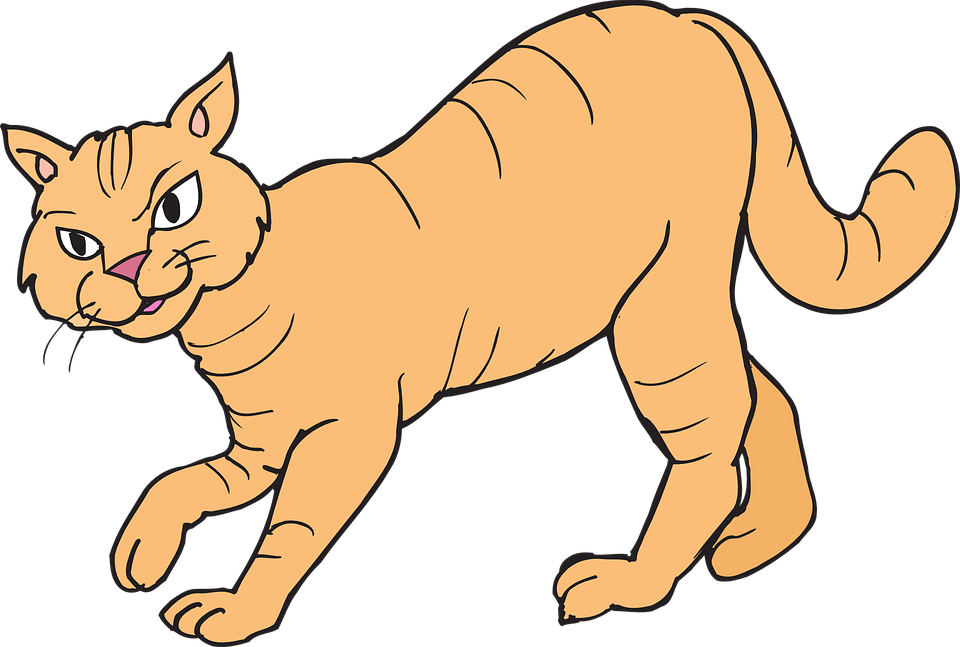 Cat Clip Art 3 Png - Gambar Hewan Animasi Kucing (960x647)