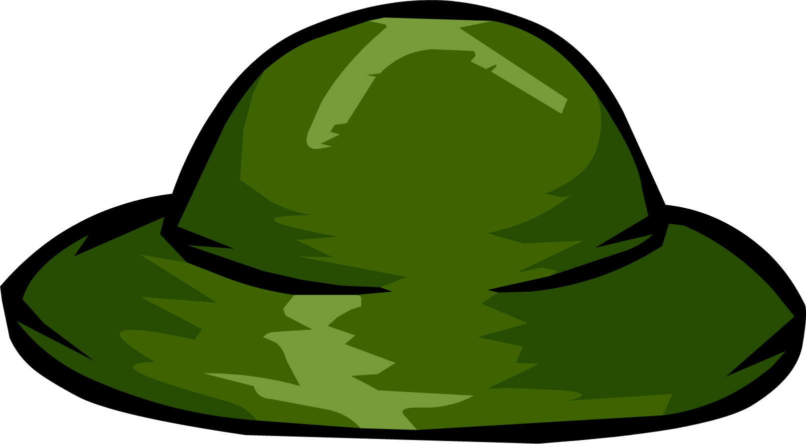 Green Safari Hat - Club Penguin Green Hat (1613x889)