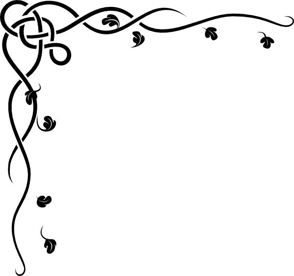 Vines Black Celtic Clip Art At Clipart Library - Border Design For Invitation Card (600x562)