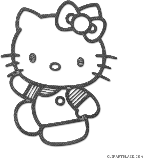 Black And White Animals Animal Free Black White Clipart - Printable Hello Kitty Coloring Pages (600x600)