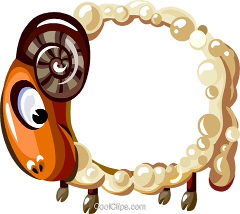 Cartoon Sheep Frame Royalty Free Vector Clip Art Illustration - Cartoon Photo Frame Png (480x429)