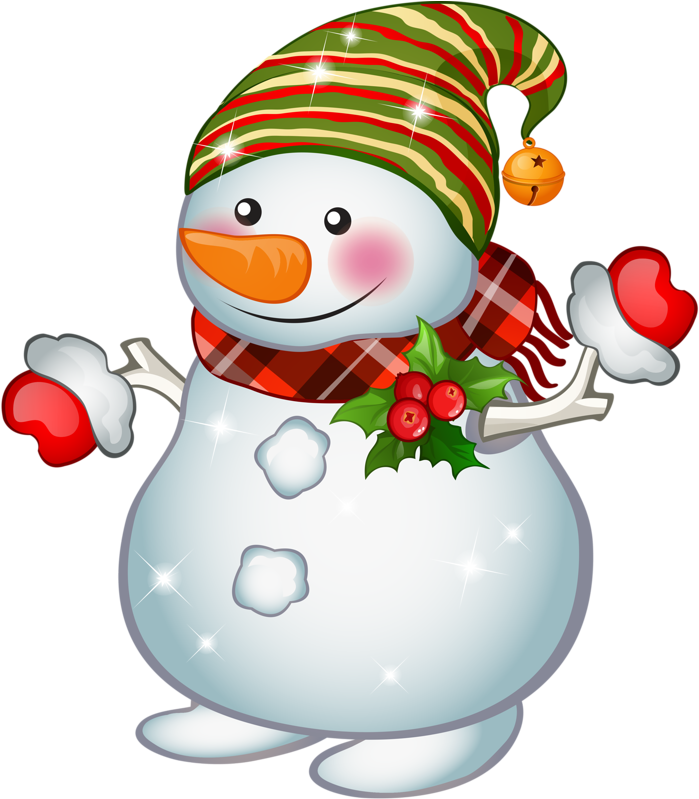 2016 Merry Christmas And Happy New Year Vector Background - Snowman (712x800)