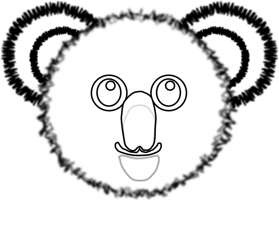Animal Coloring Pages Zoo Animals Coloring Pages Koala - White And Black Koala (940x789)