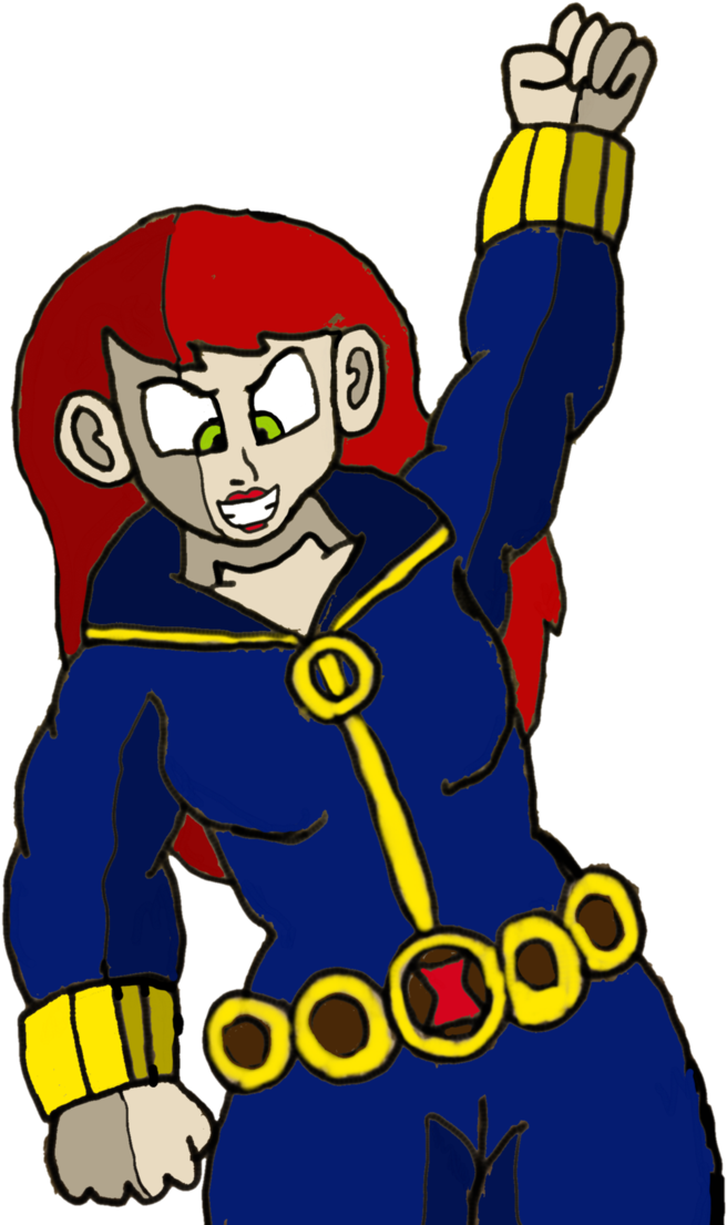 Para Para Black Widow By Kaijuboy455 - Cartoon (670x1191)