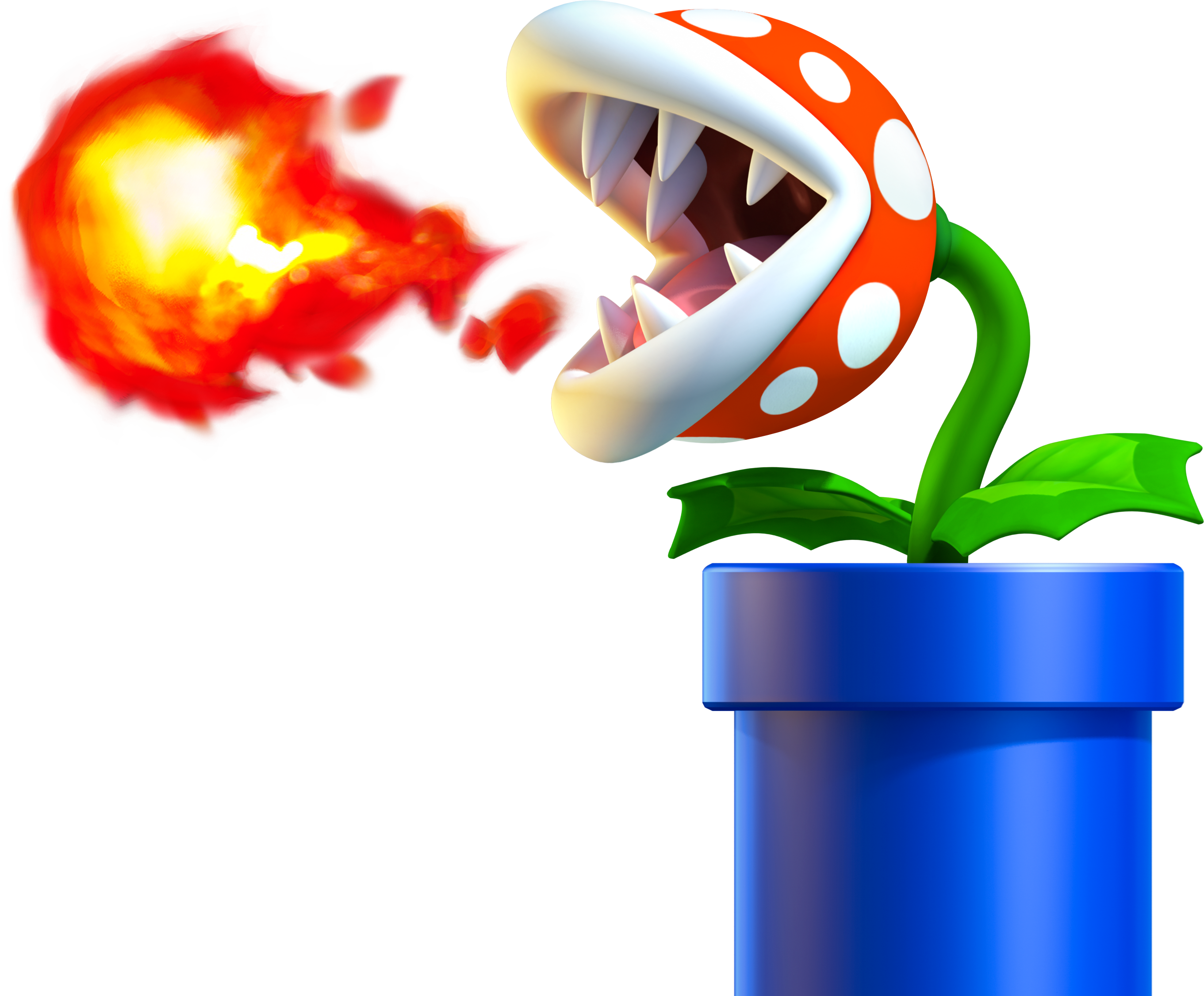 Fire Raccoon Mario - Mario Venus Fly Trap (2722x2251)