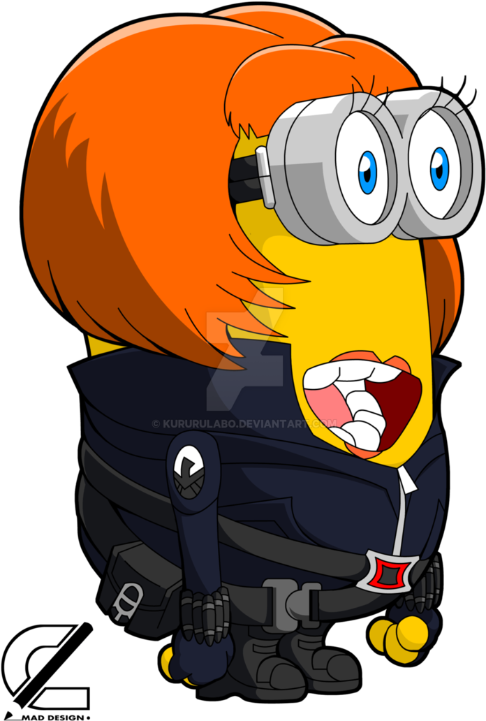 Black Widow By Kururulabo - Cartoon (727x1098)