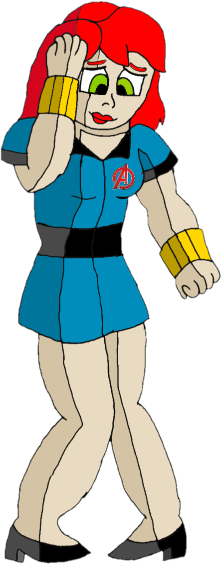 Black Widow Dancing In Police Officer Uniform By Kaijuboy455 - Police Officer (670x1191)