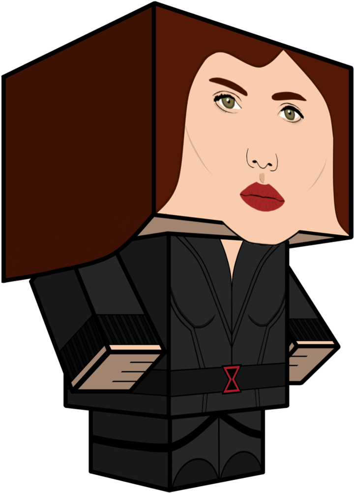 Black Widow Cubeecraft By Jagamen - Black Widow Paper Toy (777x1028)