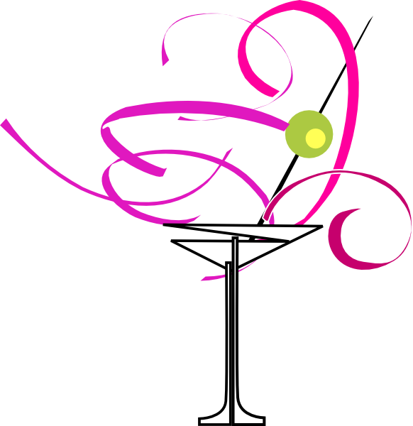 Martini Glass Clip Art At Clker Vector Clip Art - Hen Night Clip Art (582x600)
