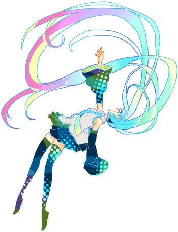 Fire Flower！ ミクのみ - Illustration (412x500)