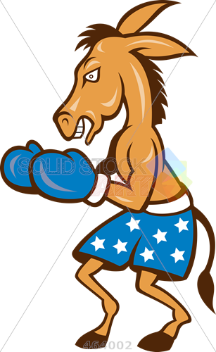 Stock Illustration Of Old Fashioned Cartoon Drawing - Cartoon Donkey Boxing (307x500)