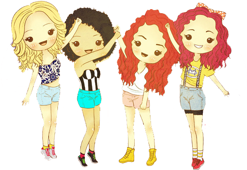 Little Mix Cartoon Drawings Little Mix Cartoon Png - Little Mix Cartoon (500x405)