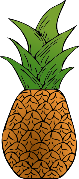 Pineapple Clip Art At Clker - Gambaran Nanas (264x593)