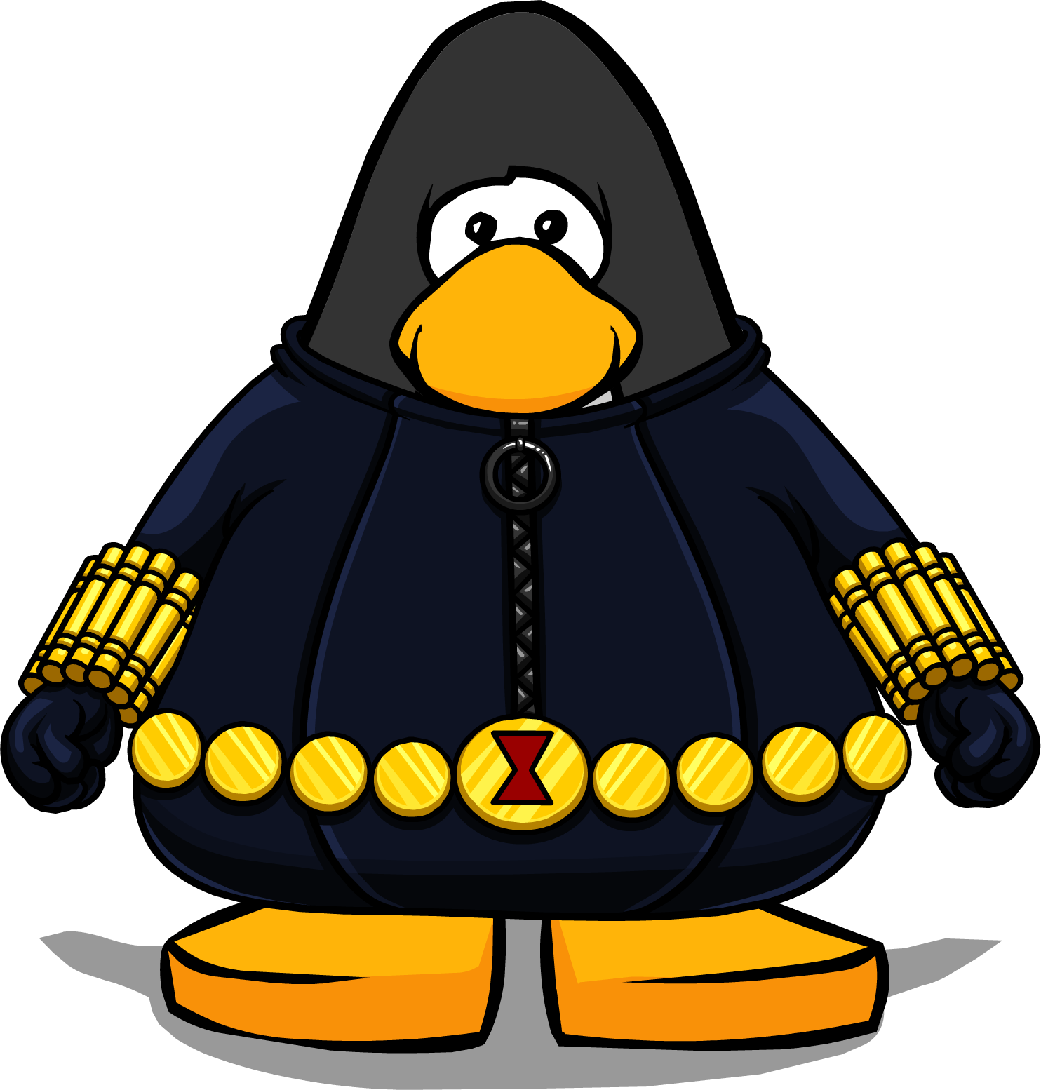 Black Widow Bodysuit From A Player Card - Penguin With A Top Hat (1484x1554)