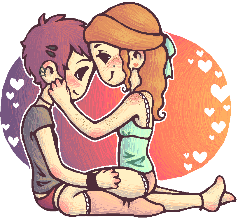 I'm In Lesbians With You By Unsteadily On Deviantart - Cute Lesbian Couple Drawings (880x820)