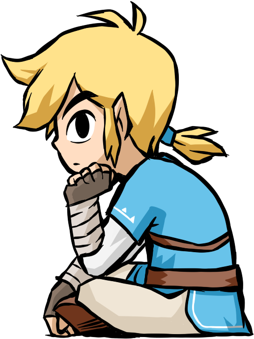 Full Size Of Drawing - Link Breath Of The Wild Mini Draw (736x895)