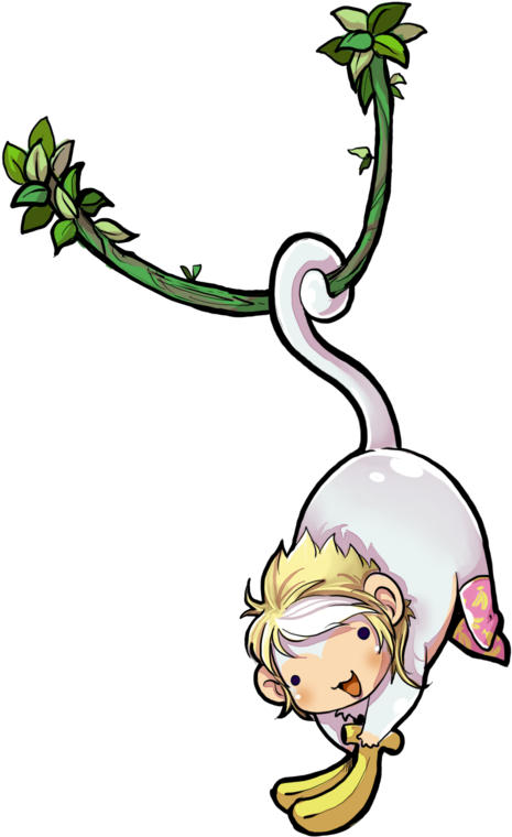 Cm]hanging Monkey By Darkdragonden On Clipart Library - Library (600x850)