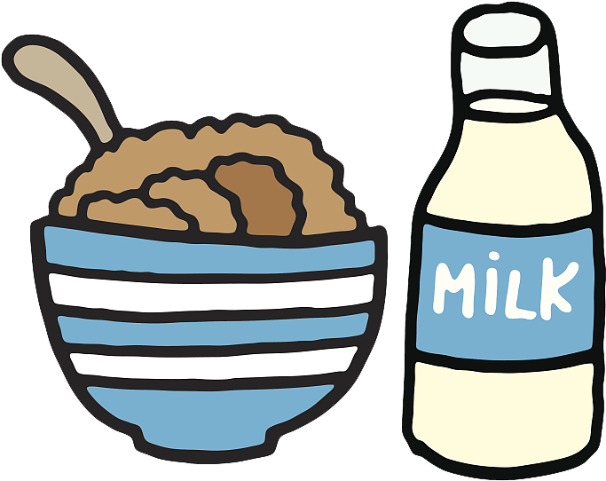 Breakfast Cereal Milk Bowl Clip Art - Cereal Milk Clip Art (780x608)