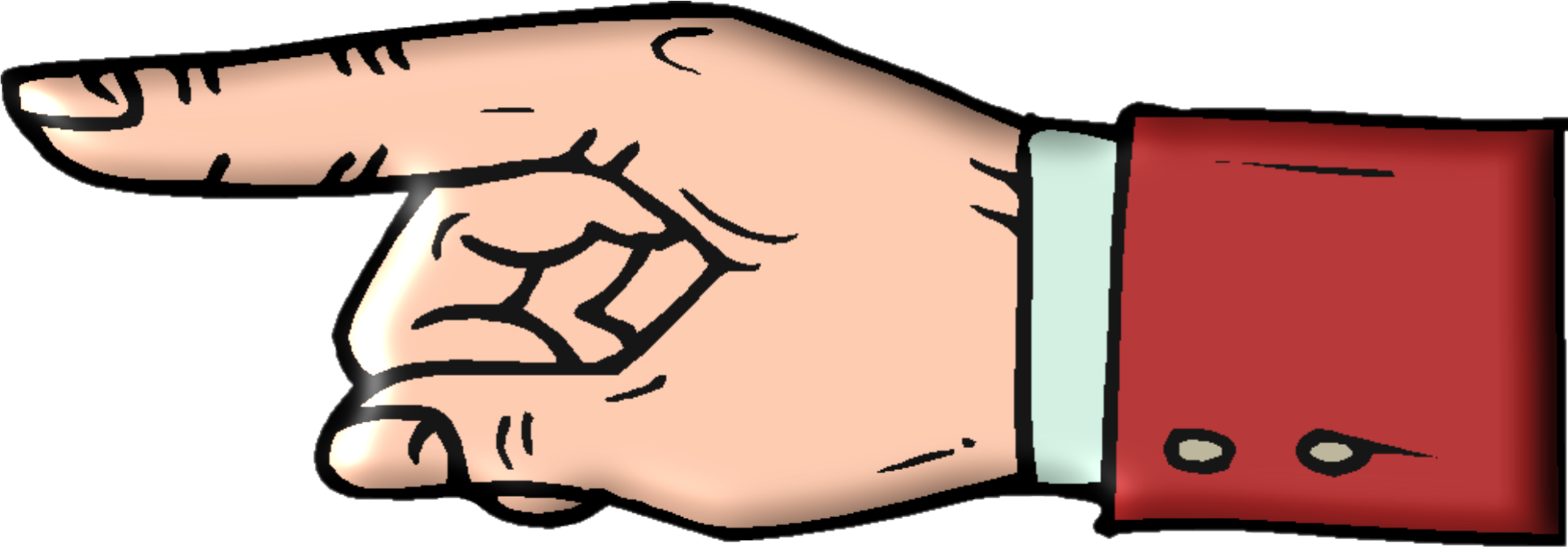 Finger Clipart Cartoon - รูป นิ้ว ชี้ การ์ตูน (1930x675)