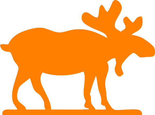 Orange Moose Clip Art - Moose Clip Art (600x445)