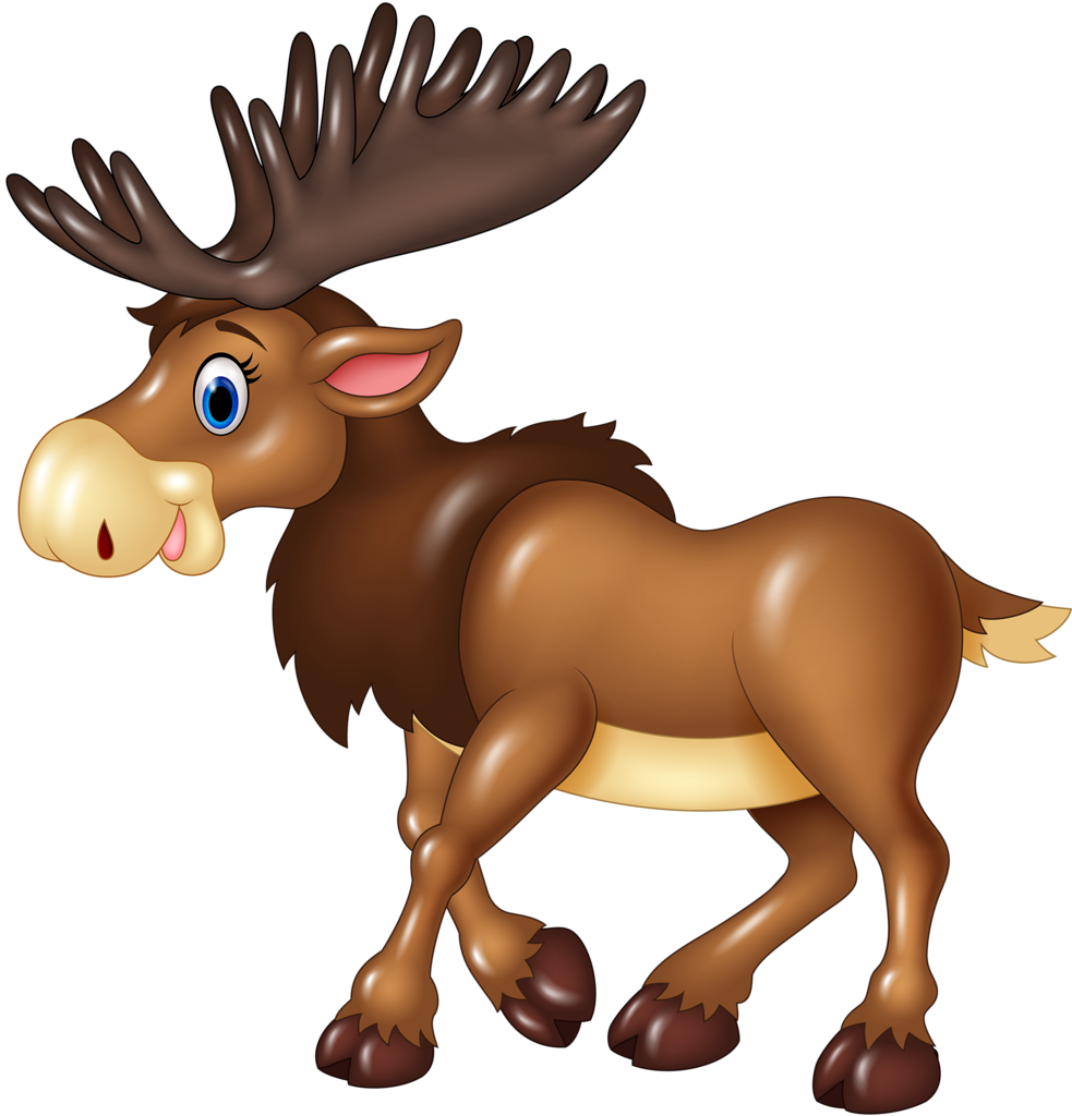 Cliparts Animaux Divers - Cartoon Moose No Background (983x1024)