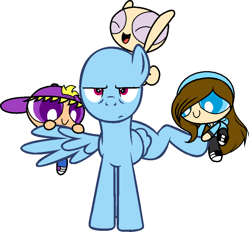 Hey Look, A Pony By Supermlpfan - Powerpuff Girls Base Ms Paint (854x796)
