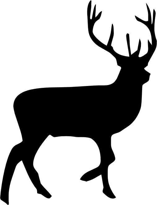 Reindeer Moose Silhouette Clip Art - Reindeer Moose Silhouette Clip Art (507x665)