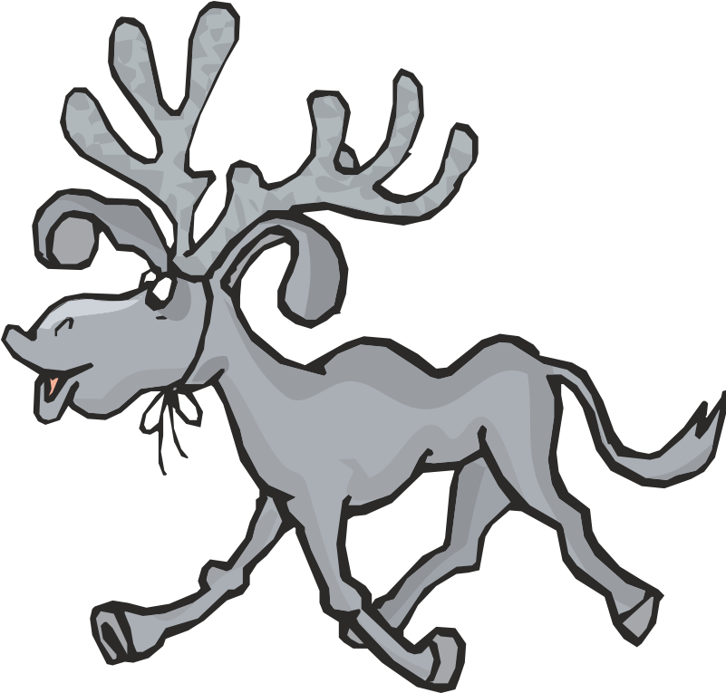 Reindeer Moose Antler Sticker Clip Art - Reindeer Moose Antler Sticker Clip Art (800x800)