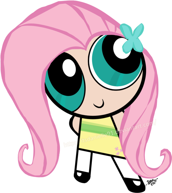 Fluttershy Powerpuff Girls By Itsdanielle91 Fluttershy - Fluttershy Of The Powerpuff Girls (900x915)
