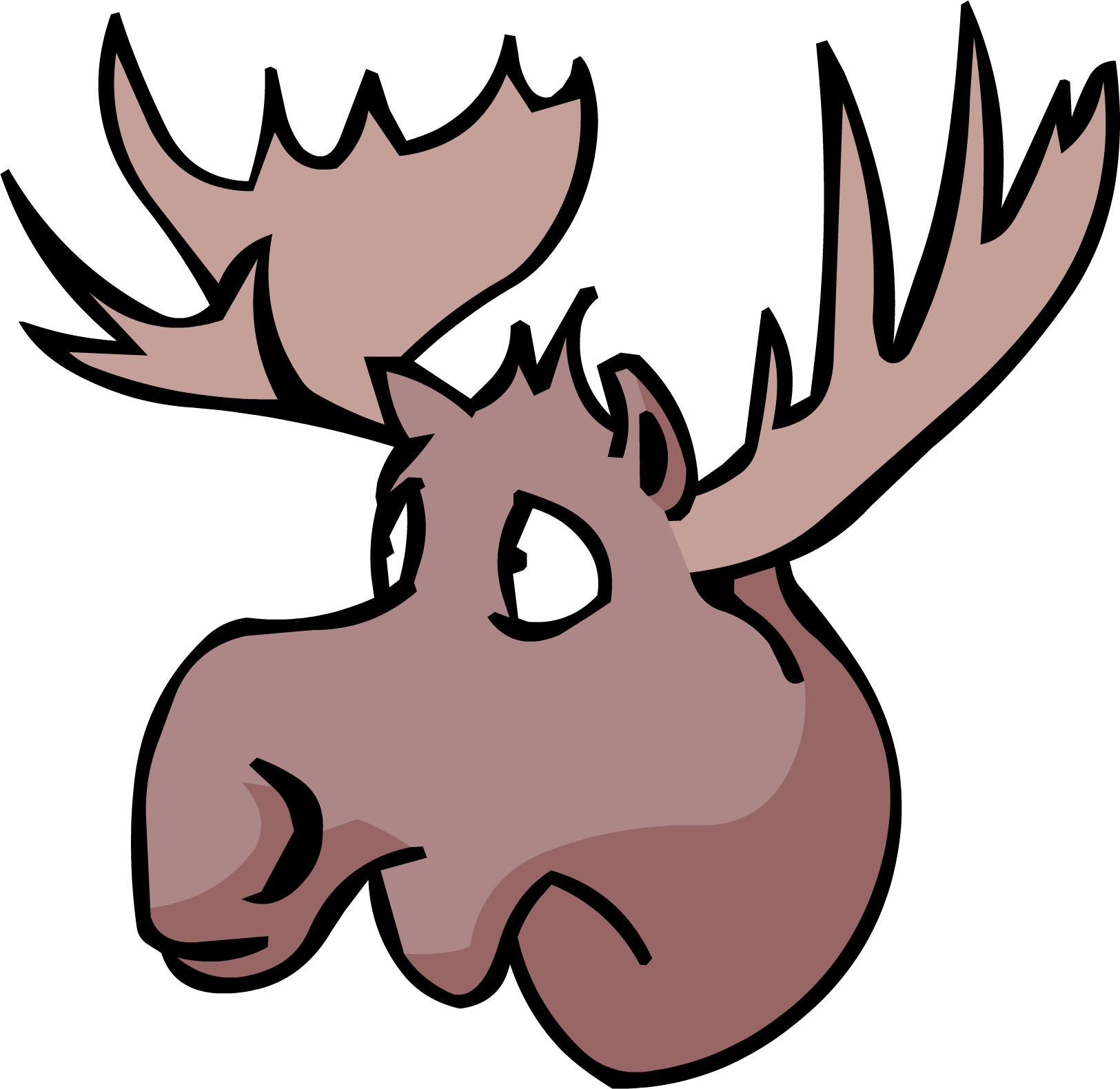 Moose Head - Club Penguin Moose (1625x1580)
