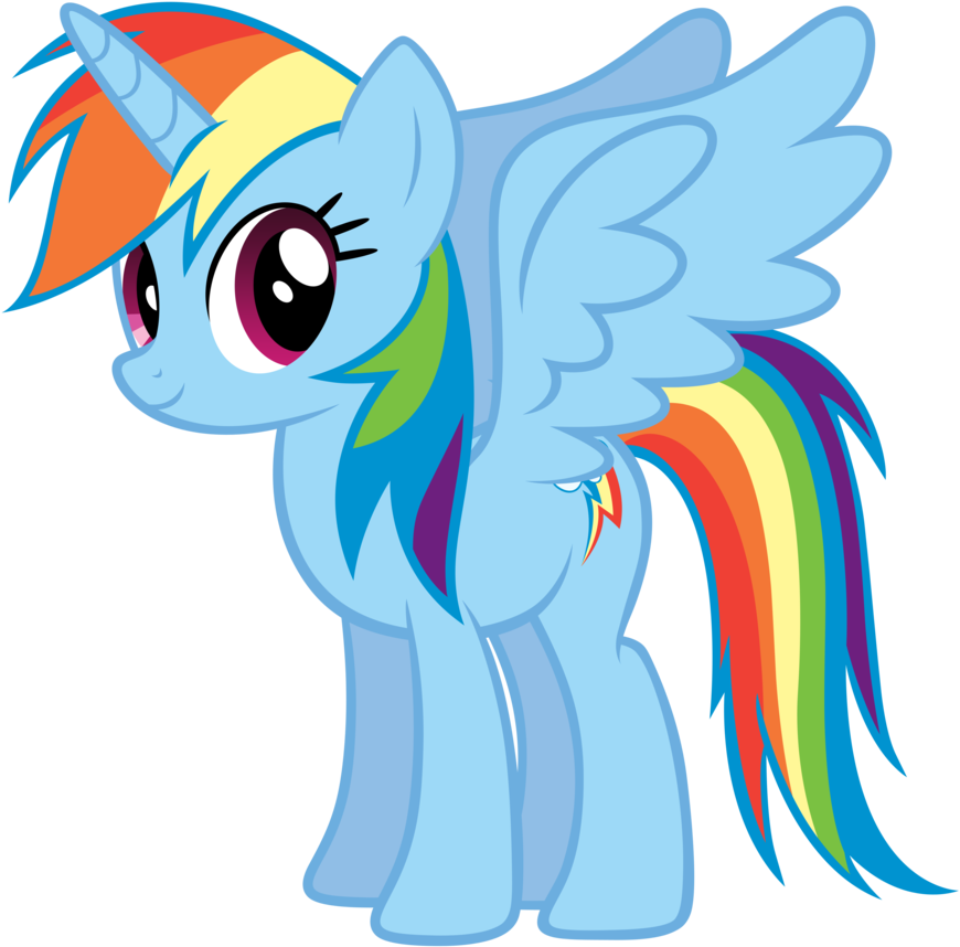 My Little Pony Alicorn Rainbow Dash - Pony Blue Powerpuff Girls (902x885)