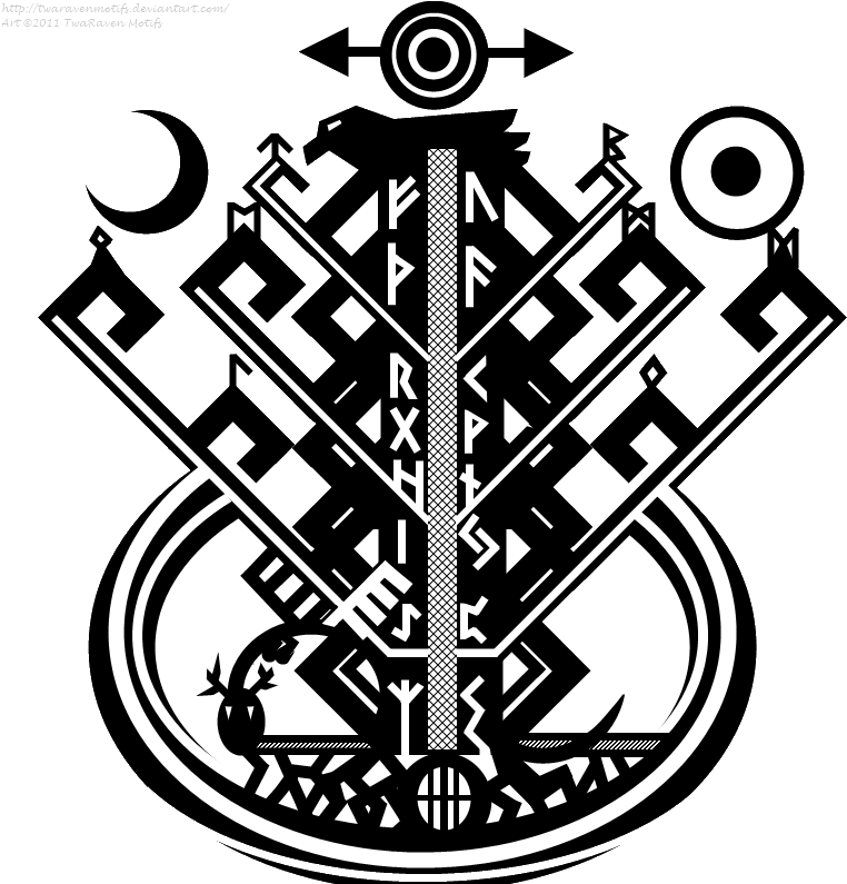 More Like Aegishjalmur Moose Antler By Wodenswolf - Yggdrasil (800x800)