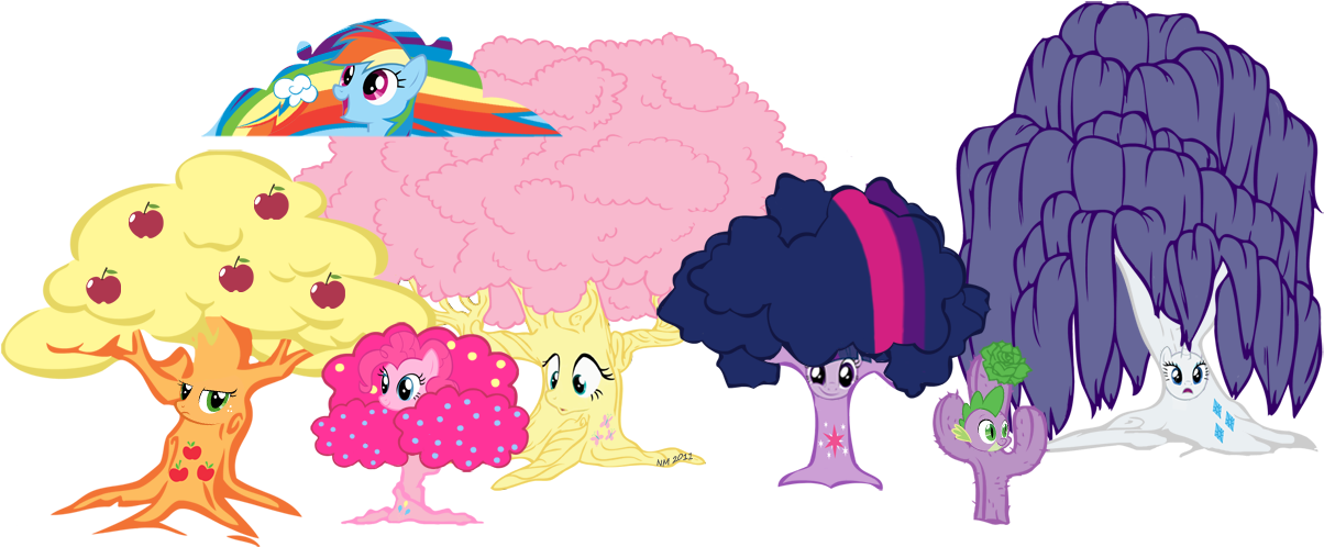 Pony Trees - My Little Pony Trees (1250x541)