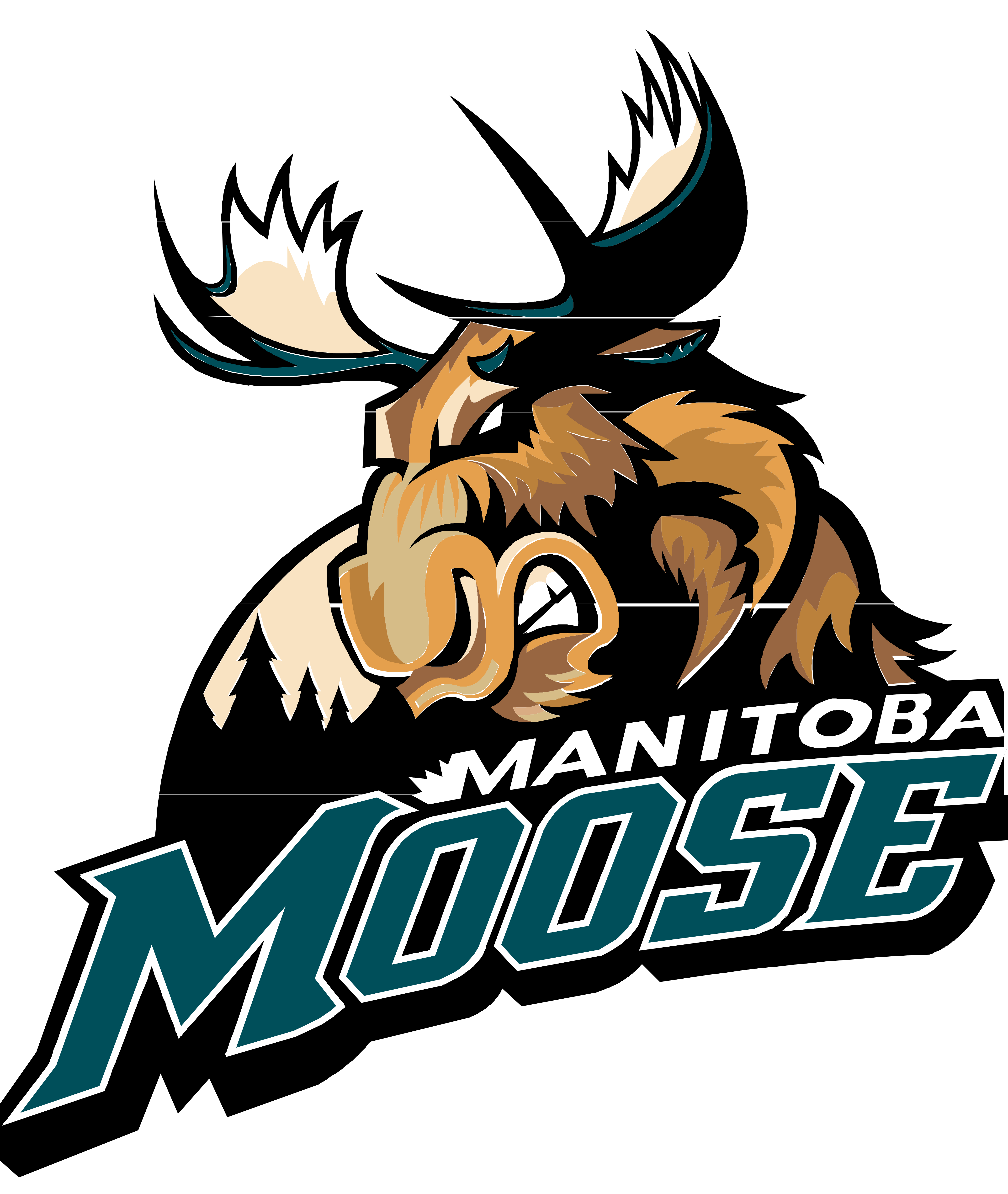 Manitoba Moose American Hockey League Winnipeg Jets - Manitoba Moose Logo (4222x5000)