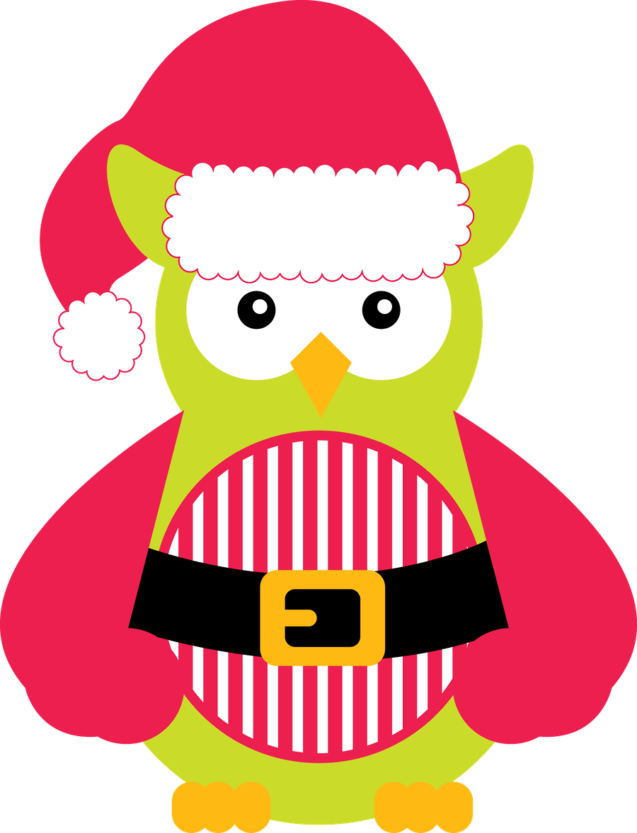 Whimsical Owlchristmas Owlschristmas Vinylowl Clip - Clip Art (900x1178)