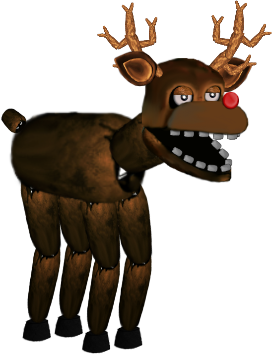 Rudolph Animatronic By Dahooplerzman - Fnaf Moose Animatronic (596x813)