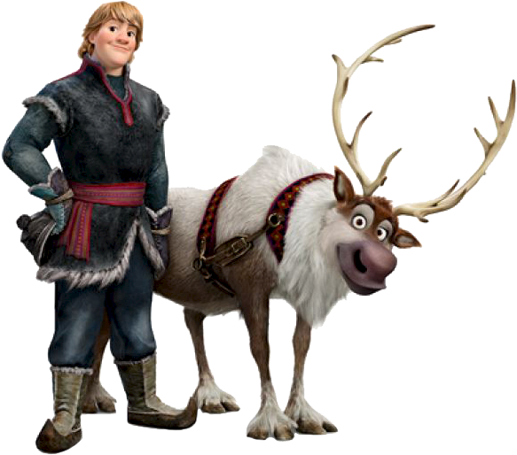 Kristoff Clip Art - Sven Frozen Png (597x529)