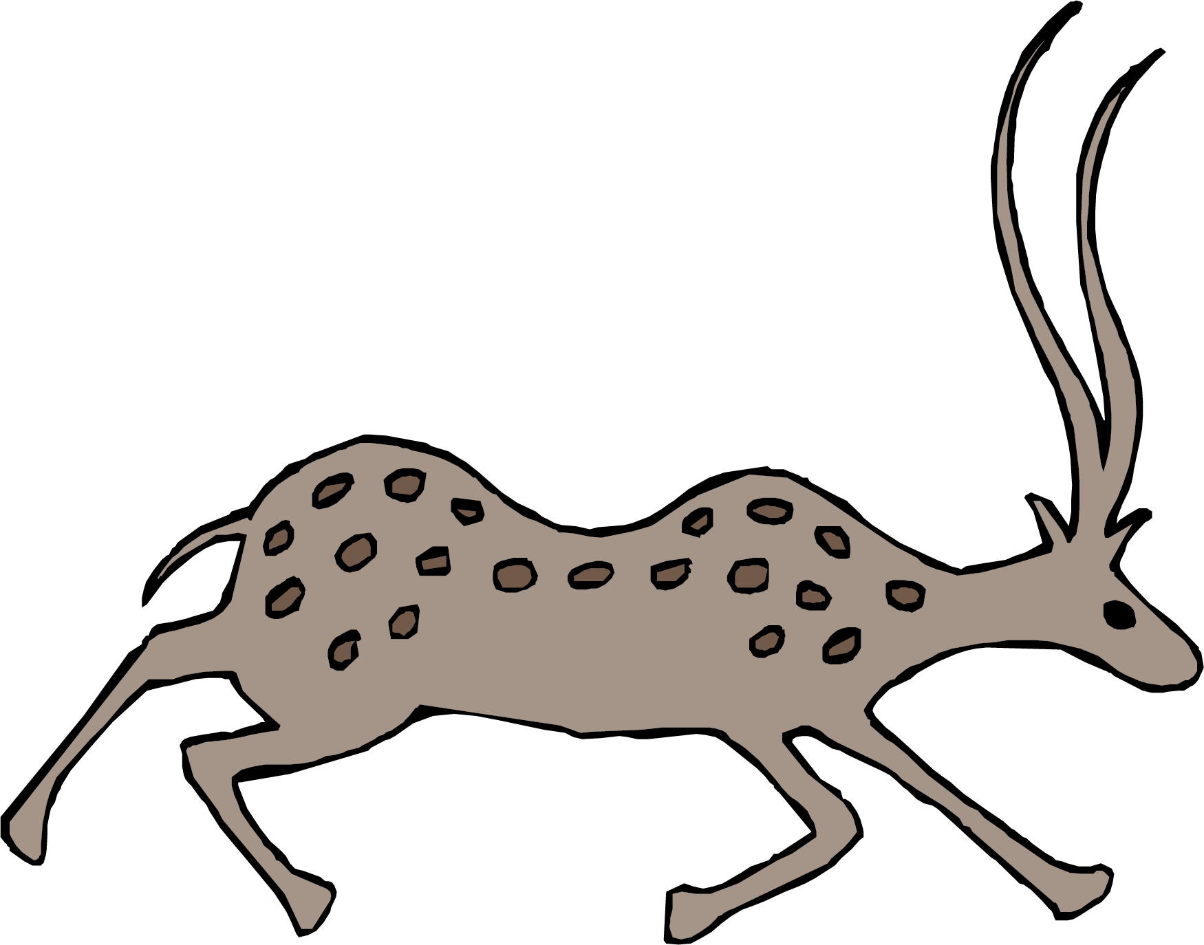 Reindeer Elk Clip Art - Reindeer Elk Clip Art (1750x1374)