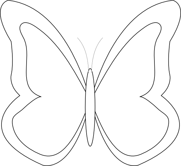 Moth Clipart Butterfly Outline - El Contorno De Una Mariposa (600x550)