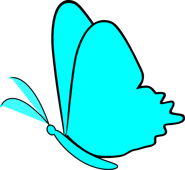 Butterfly Blue Clip Art (600x551)